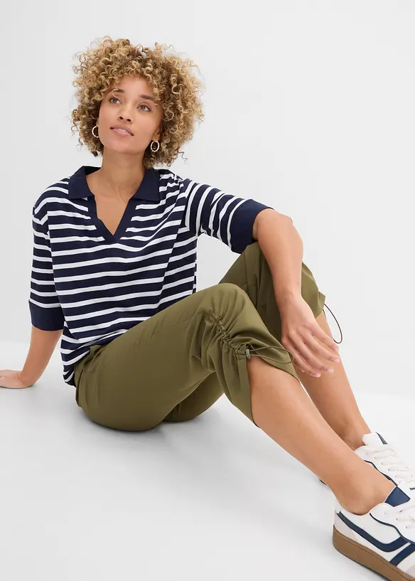 Pantaloni funzionali con arricciatura, ad asciugatura rapida, bonprix