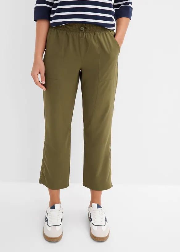 Pantaloni funzionali con arricciatura, ad asciugatura rapida, bonprix