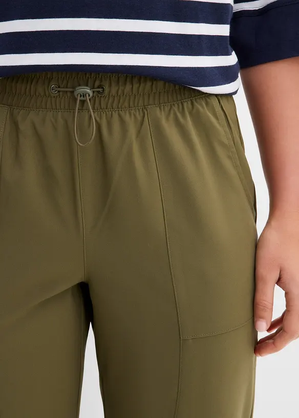 Pantaloni funzionali con arricciatura, ad asciugatura rapida, bonprix