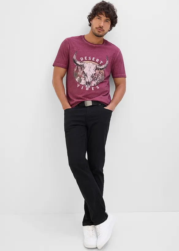 T-shirt in puro cotone biologico con effetto lavato, bonprix