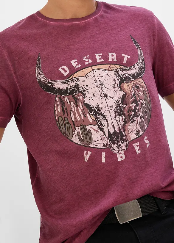 T-shirt in puro cotone biologico con effetto lavato, bonprix