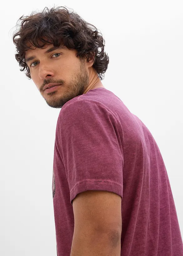 T-shirt in puro cotone biologico con effetto lavato, bonprix