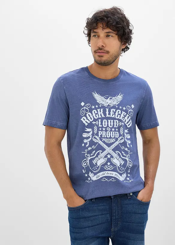 T-shirt in puro cotone biologico con effetto lavato, bonprix
