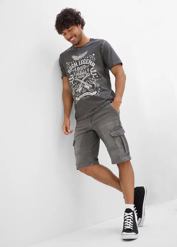 T-shirt in puro cotone biologico con effetto lavato, bonprix