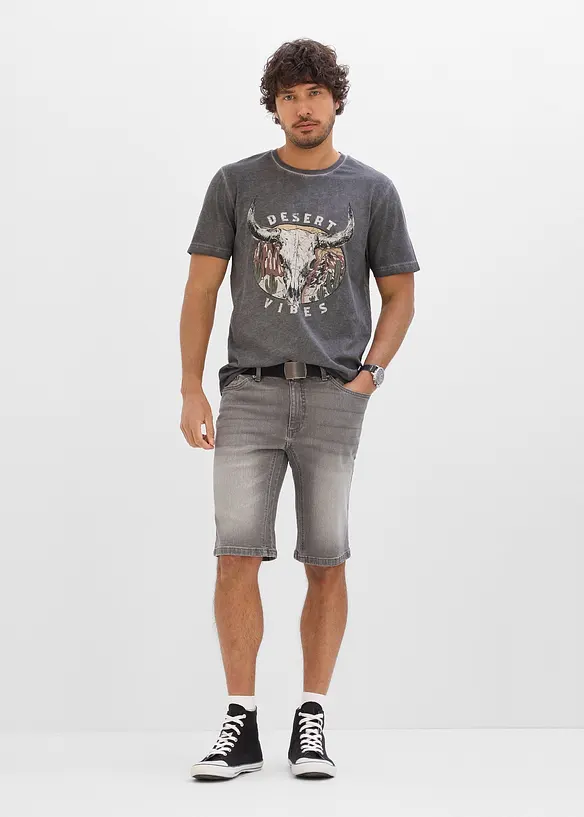T-shirt in puro cotone biologico con effetto lavato, bonprix