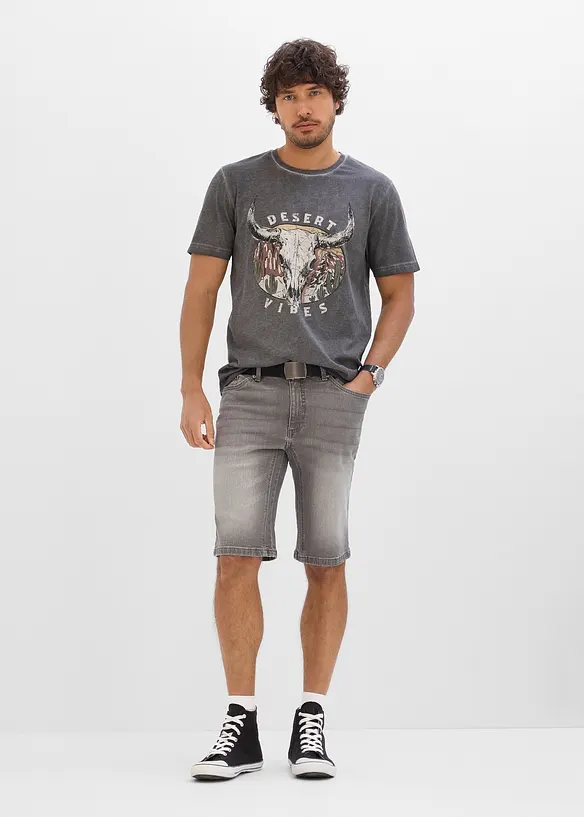 T-shirt in puro cotone biologico con effetto lavato, bonprix
