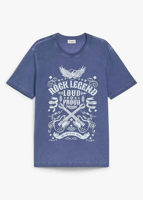 T-shirt in puro cotone biologico con effetto lavato, bonprix