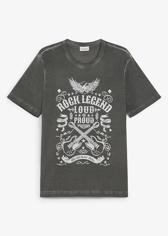 T-shirt in puro cotone biologico con effetto lavato, bonprix