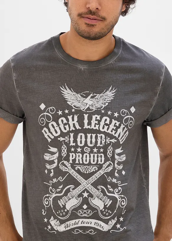 T-shirt in puro cotone biologico con effetto lavato, bonprix