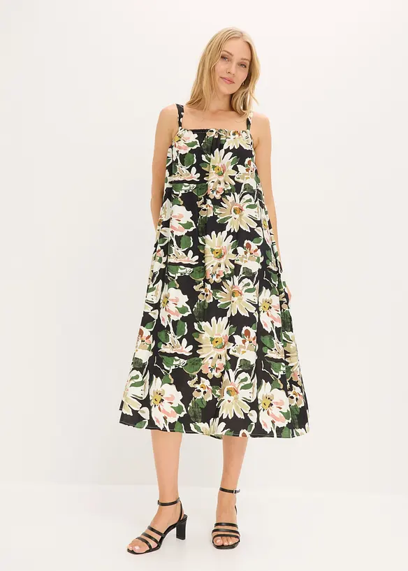 Abito midi in misto viscosa morbido, bonprix