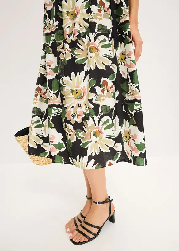 Abito midi in misto viscosa morbido, bonprix