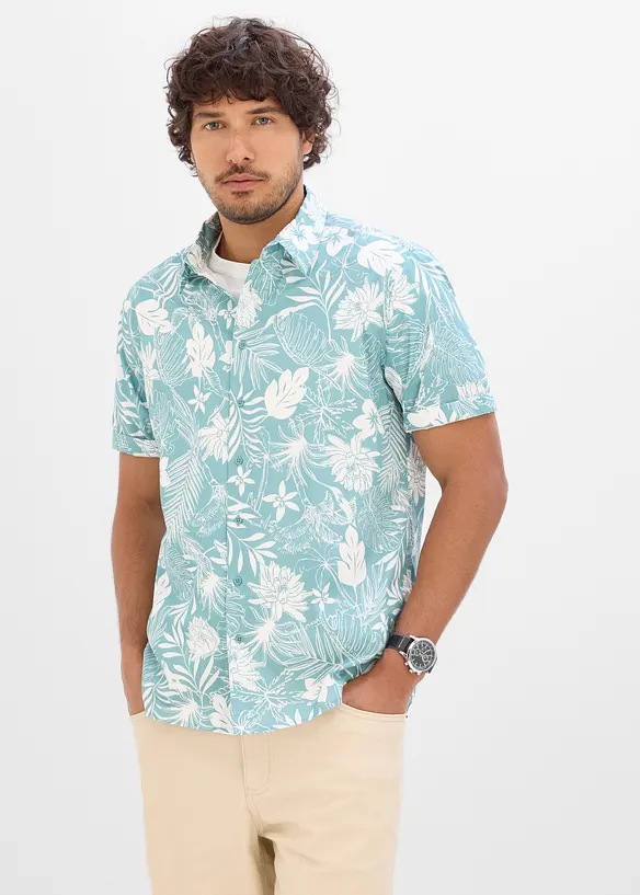 Camicia a maniche corte in puro cotone biologico, bonprix