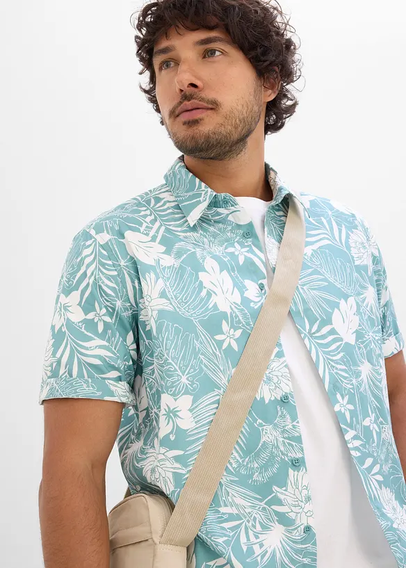 Camicia a maniche corte in puro cotone biologico, bonprix