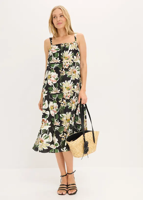 Abito midi in misto viscosa morbido, bonprix