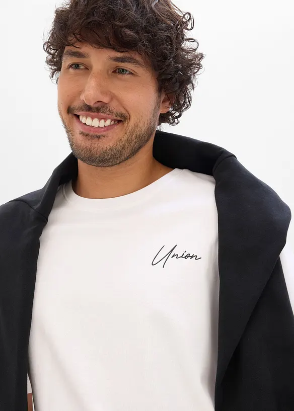 T-shirt in cotone pesante (pacco da 2), bonprix