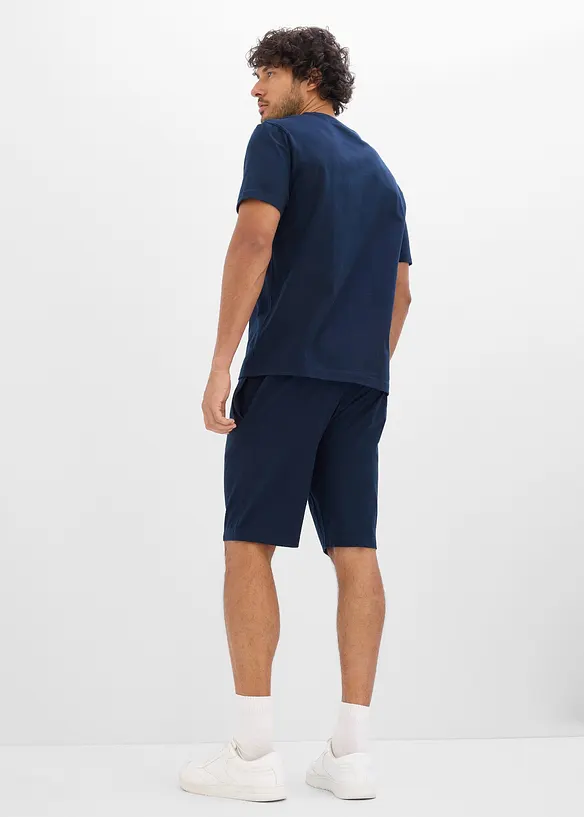 Canotta, t-shirt, 2 paia di pantaloni corti in puro cotone (set 4 pezzi), bonprix