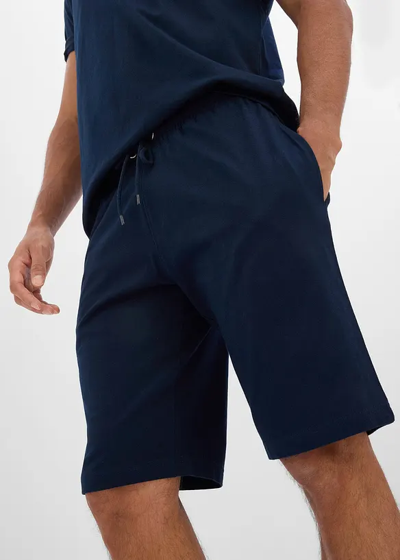 Canotta, t-shirt, 2 paia di pantaloni corti in puro cotone (set 4 pezzi), bonprix