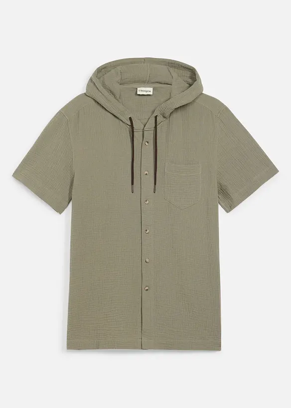 Camicia a maniche corte in mussola leggera, bonprix