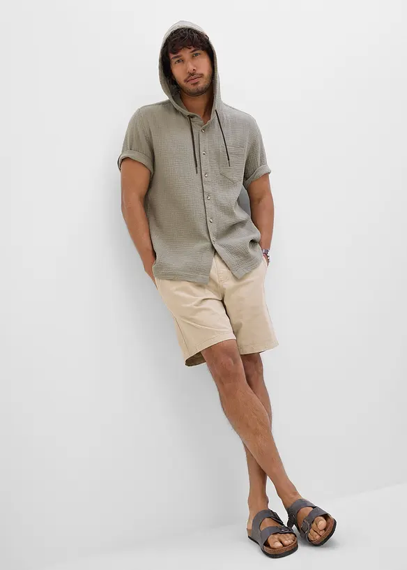 Camicia a maniche corte in mussola leggera, bonprix