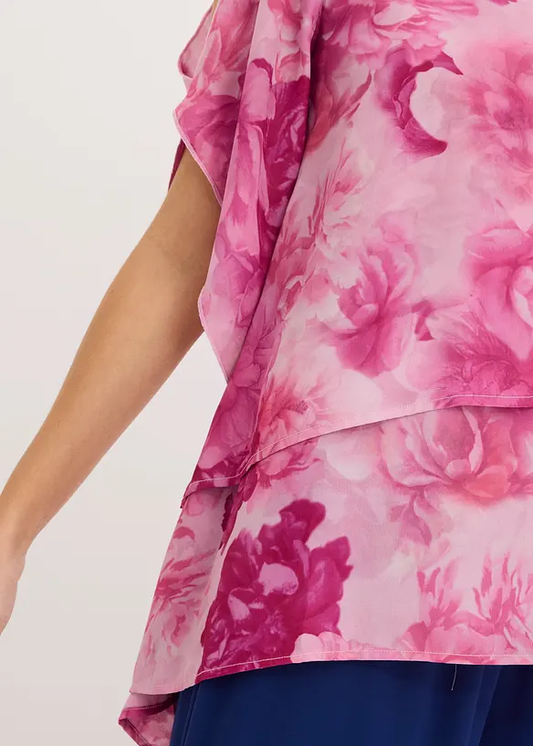 Blusa asimmetrica a pi&ugrave; veli, bonprix