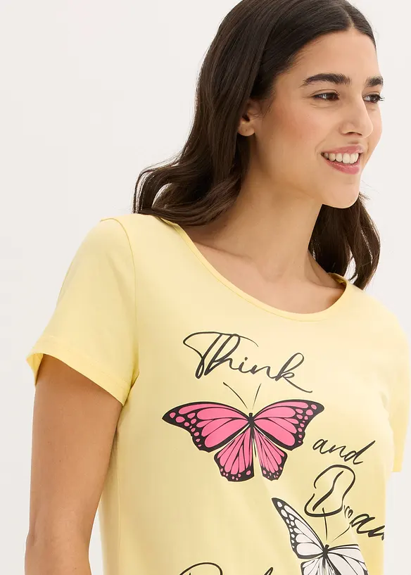 Camicia da notte  corta in puro cotone biologico, bonprix