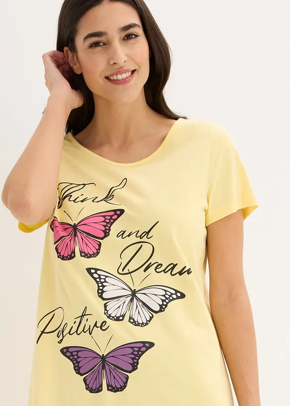 Camicia da notte  corta in puro cotone biologico, bonprix