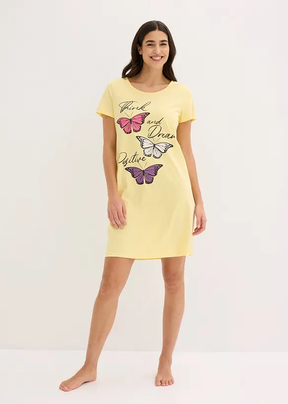 Camicia da notte  corta in puro cotone biologico, bonprix