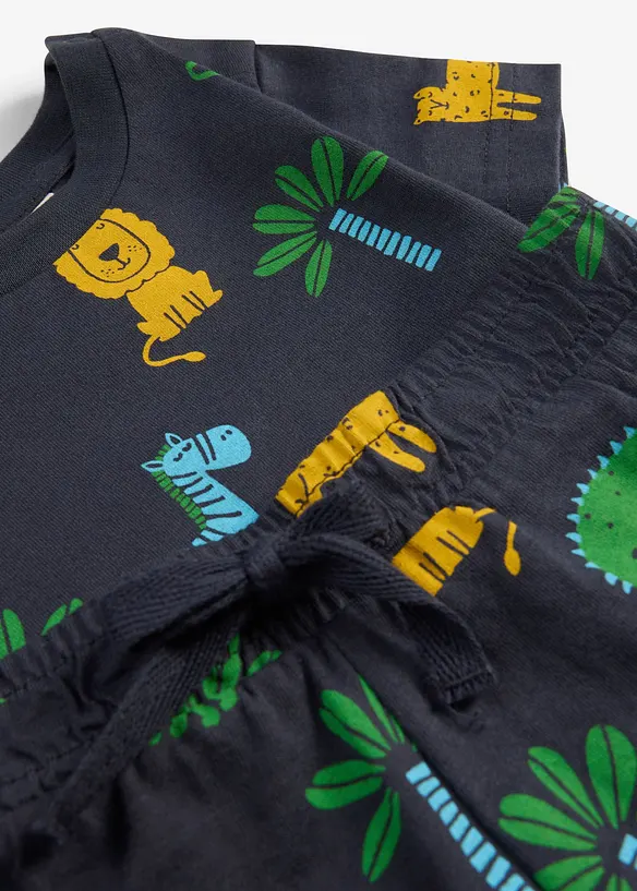 T-shirt e pantaloni corti in puro cotone biologico (set 2 pezzi), bonprix