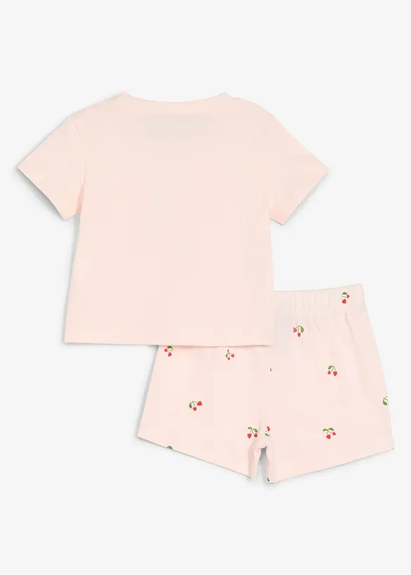 T-shirt e pantaloni corti in puro cotone biologico (set 2 pezzi), bonprix