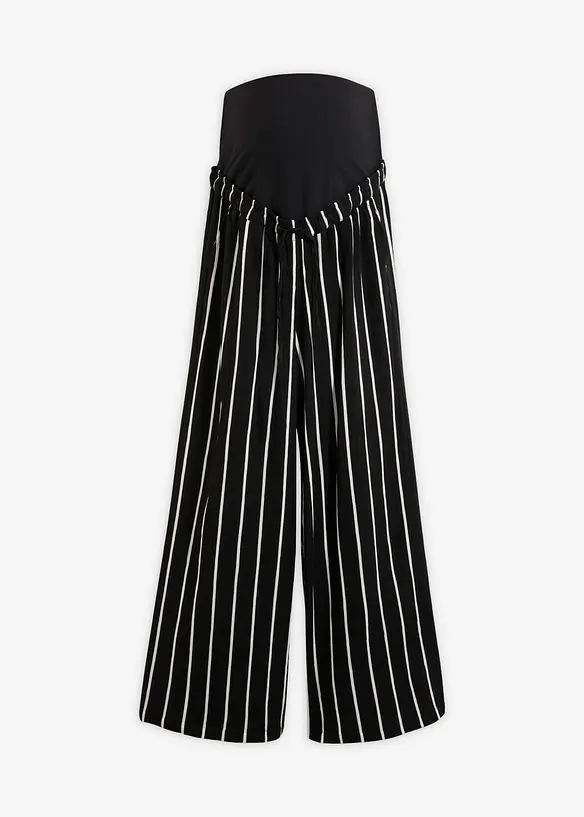Pantaloni pr&eacute;maman larghi in cr&ecirc;pe di viscosa, bonprix