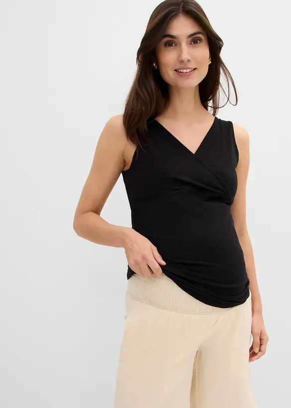 Bermuda pr&eacute;maman in mussola di cotone per la gravidanza e il post-parto, bonprix