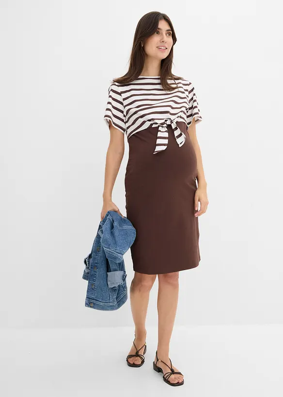 Abito pr&eacute;maman / da allattamento 3 in 1 con maglietta (set 2 pezzi), bonprix