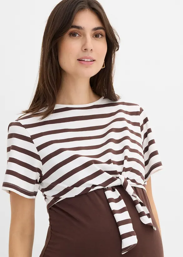 Abito pr&eacute;maman / da allattamento 3 in 1 con maglietta (set 2 pezzi), bonprix