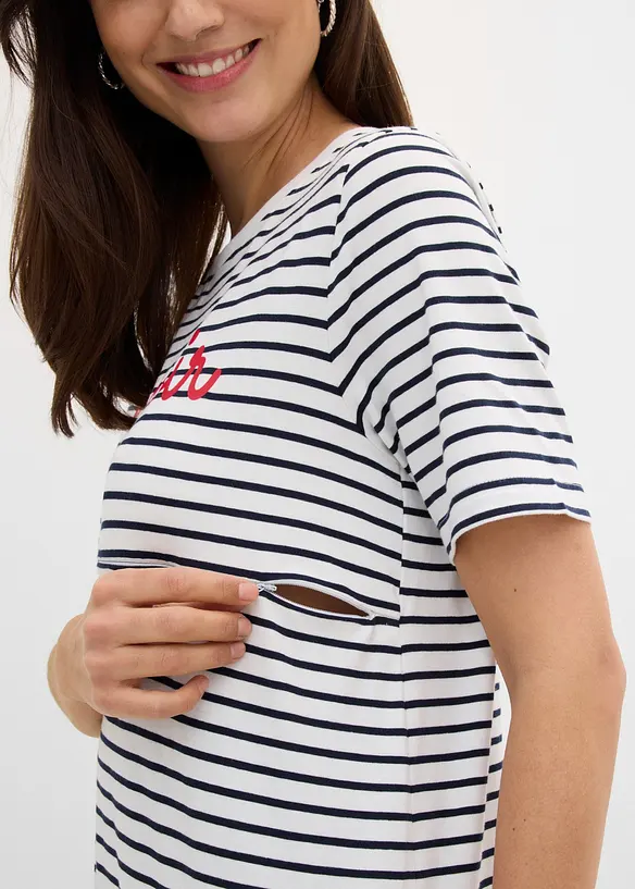 Maglia pr&eacute;maman / da allattamento 2 in 1 in cotone biologico, bonprix