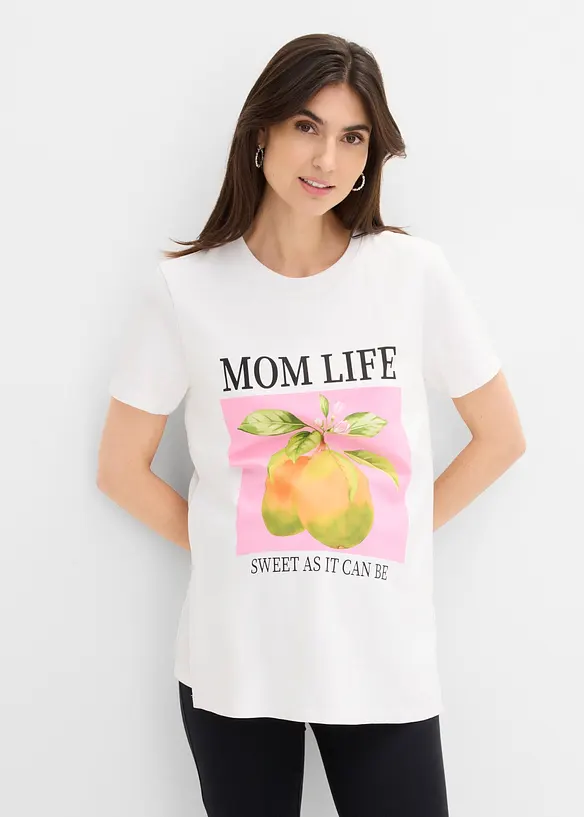 Maglia pr&eacute;maman / da allattamento 2 in 1 oversize in cotone biologico, bonprix