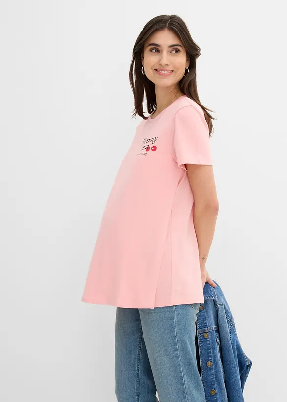 Maglia pr&eacute;maman / da allattamento 2 in 1 oversize in cotone biologico, bonprix