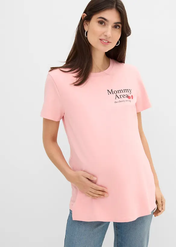 Maglia pr&eacute;maman / da allattamento 2 in 1 oversize in cotone biologico, bonprix