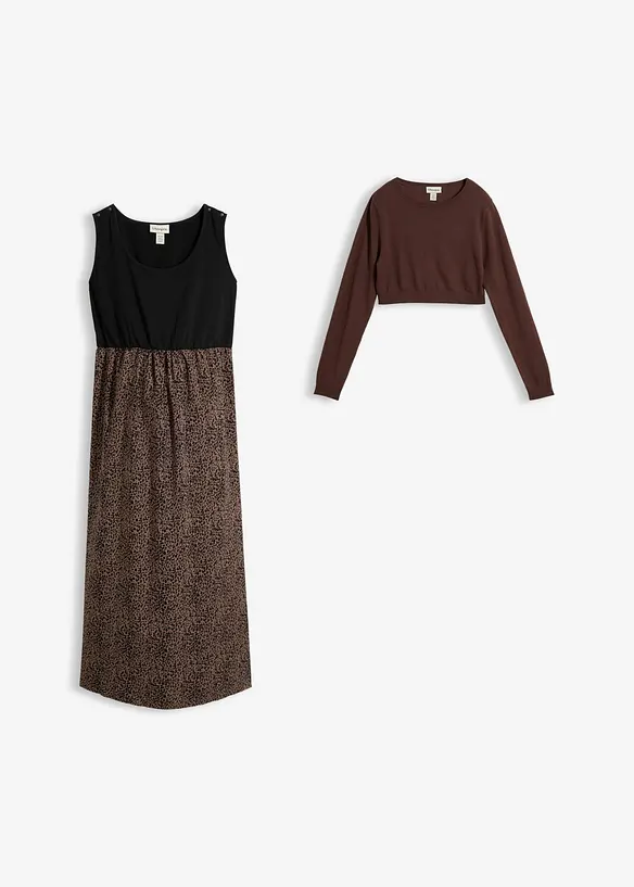 Maglione e abito pr&eacute;maman / da allattamento 3 in 1 (set 2 pezzi), bonprix