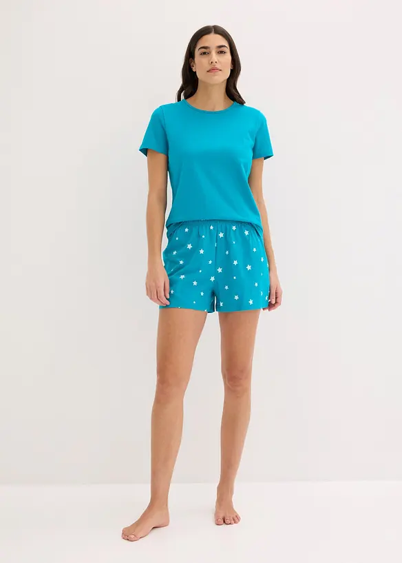 Pigiama estivo in puro cotone (pacco da 2), bonprix