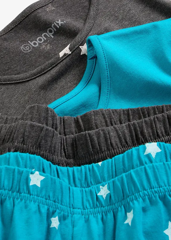 Pigiama estivo in puro cotone (pacco da 2), bonprix