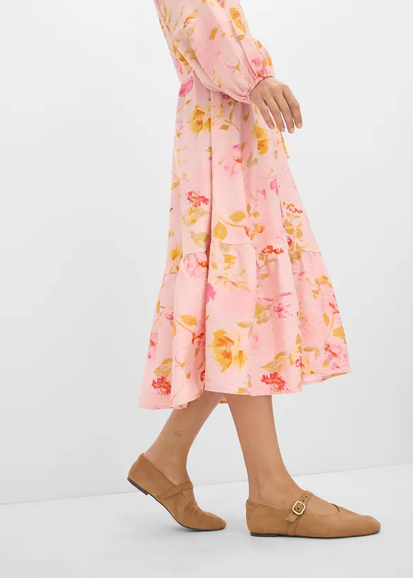 Abito midi in misto viscosa morbido, bonprix