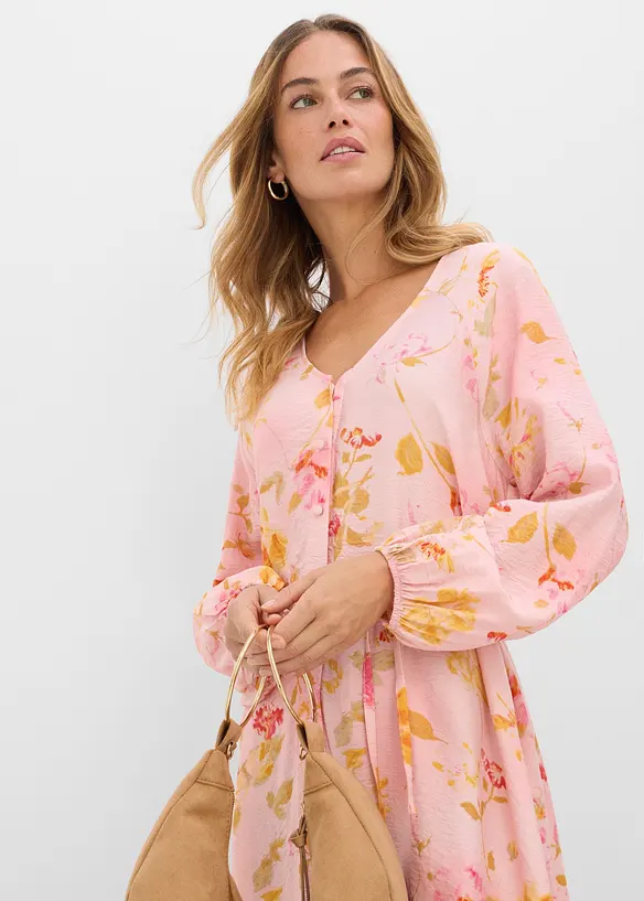 Abito midi in misto viscosa morbido, bonprix
