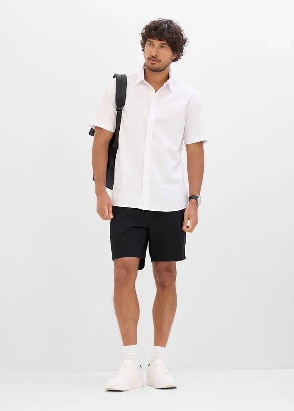 Camicia a maniche corte in fresco misto lino, bonprix