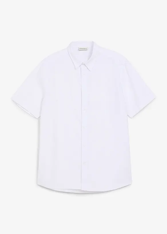 Camicia a maniche corte in fresco misto lino, bonprix