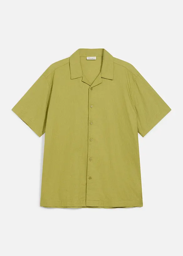 Camicia a maniche corte in misto lino leggero, loose fit, bonprix