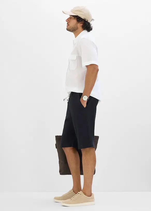 Bermuda in fresco misto lino, regular fit, bonprix