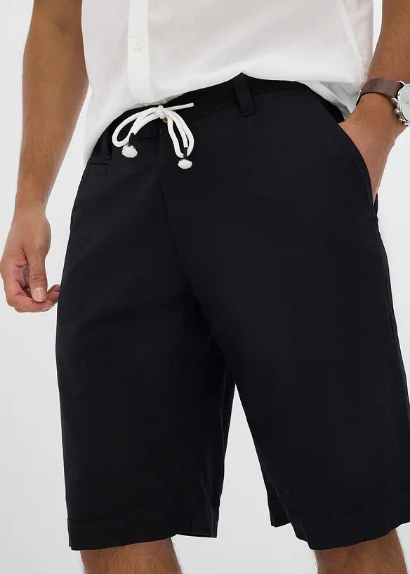 Bermuda in fresco misto lino, regular fit, bonprix