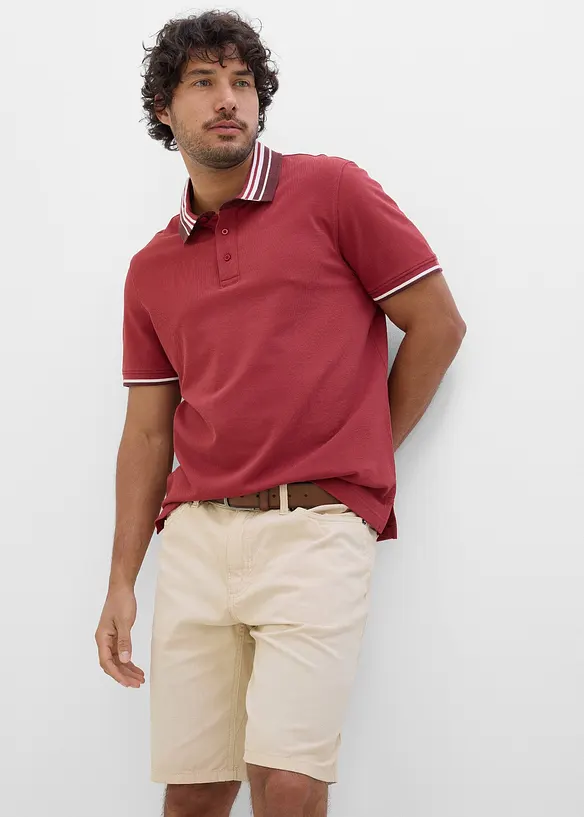 Bermuda elasticizzati leggeri in denim colorato, regular fit, bonprix