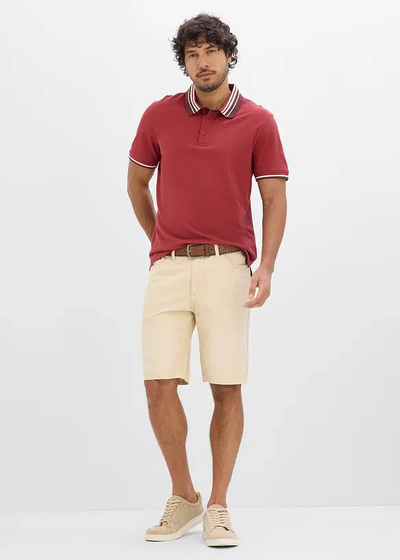 Bermuda elasticizzati leggeri in denim colorato, regular fit, bonprix