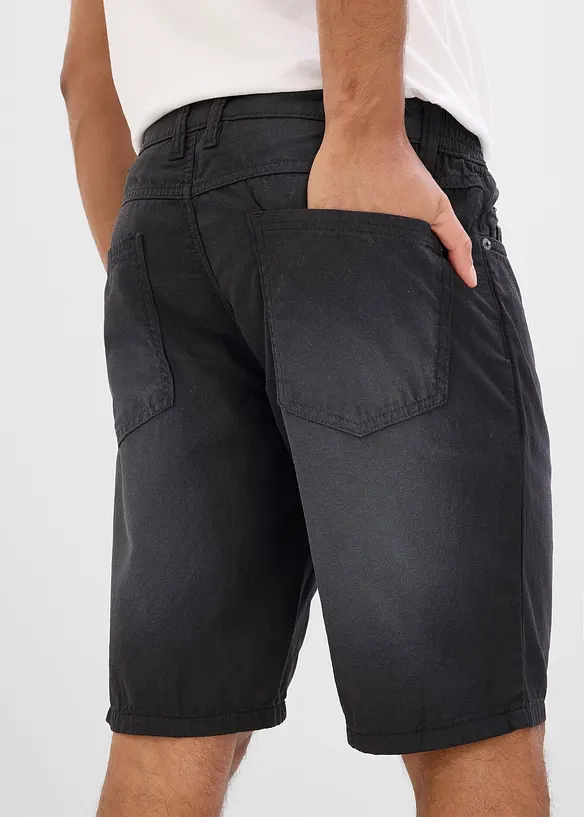 Bermuda leggeri in denim colorato con elastico in vita, regular fit (pacco da 2), bonprix